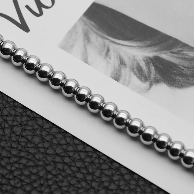 New Trendy Stainless Steel Ball Chain Titanium Steel Necklace Jewelry Wholesale Hot Sale