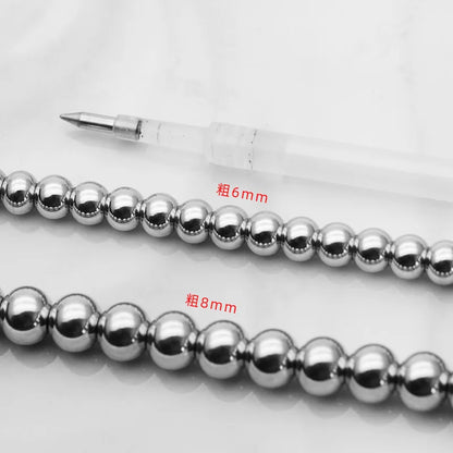 New Trendy Stainless Steel Ball Chain Titanium Steel Necklace Jewelry Wholesale Hot Sale